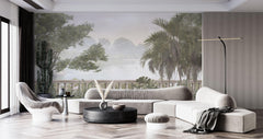 Tapet Personalizat Forest cu vedere la munti si vegetatie - TROPICAL VIEWPOINT
