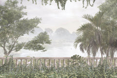 Tapet Personalizat Forest cu vedere la munti si vegetatie - TROPICAL VIEWPOINT