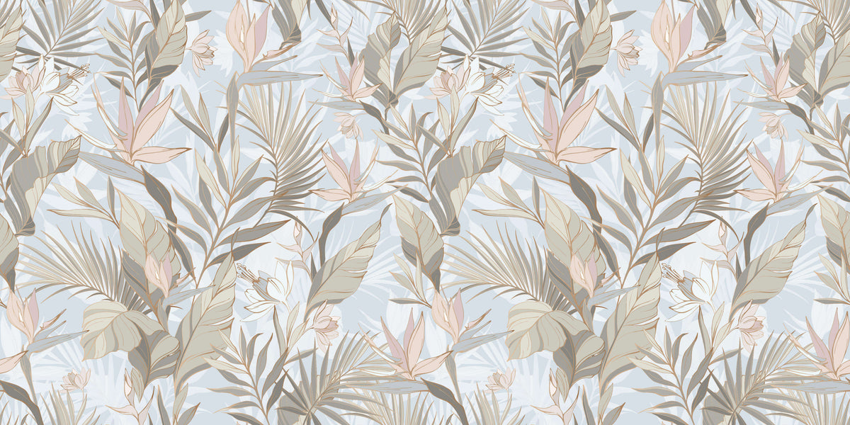 Tropical Pastel Personalised Wallpaper