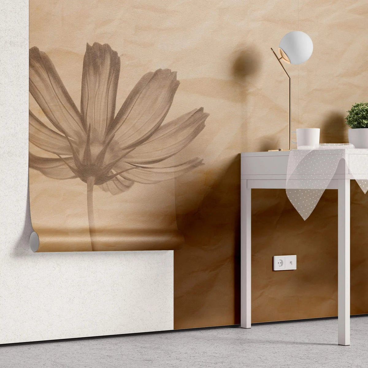 Tapet personalizat floral cu efect vintage vintage paper