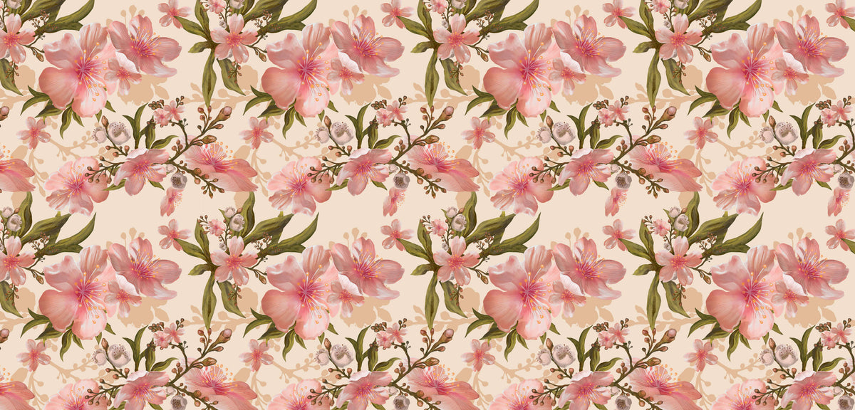 Cherry Tree Blossom Personalised Wallpaper