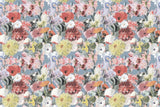 Tapet personalizat floral cu flori intr un pastel retro retro pastel flowers