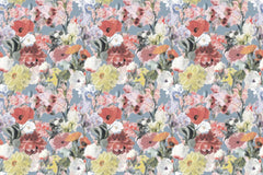 Tapet personalizat floral cu flori intr un pastel retro retro pastel flowers