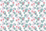 Tapet personalizat floral cu flori de lotus egiptean rosu si pasari colorate red lotus