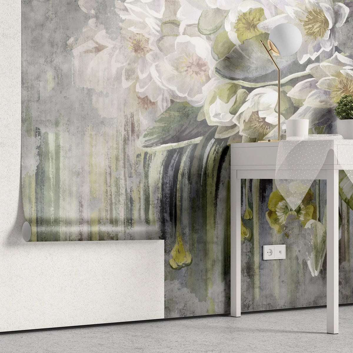 Concrete Lotus Personalised Wallpaper