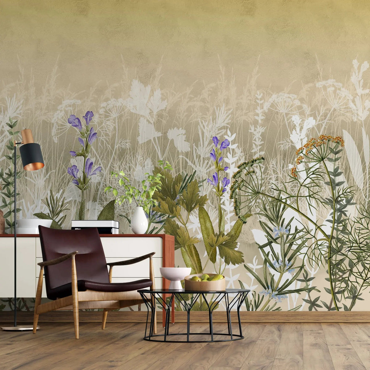 Tapet personalizat floral cu flori de primavara spring valley