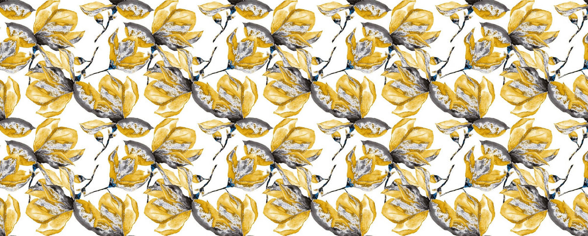 Yellow Magnolia Personalised Wallpaper
