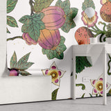 Tapet Personalizat Floral cu fructe si flori exotice - FRUITY FLORAL PATTERN