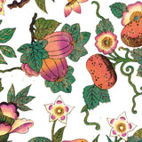 Tapet Personalizat Floral cu fructe si flori exotice - FRUITY FLORAL PATTERN
