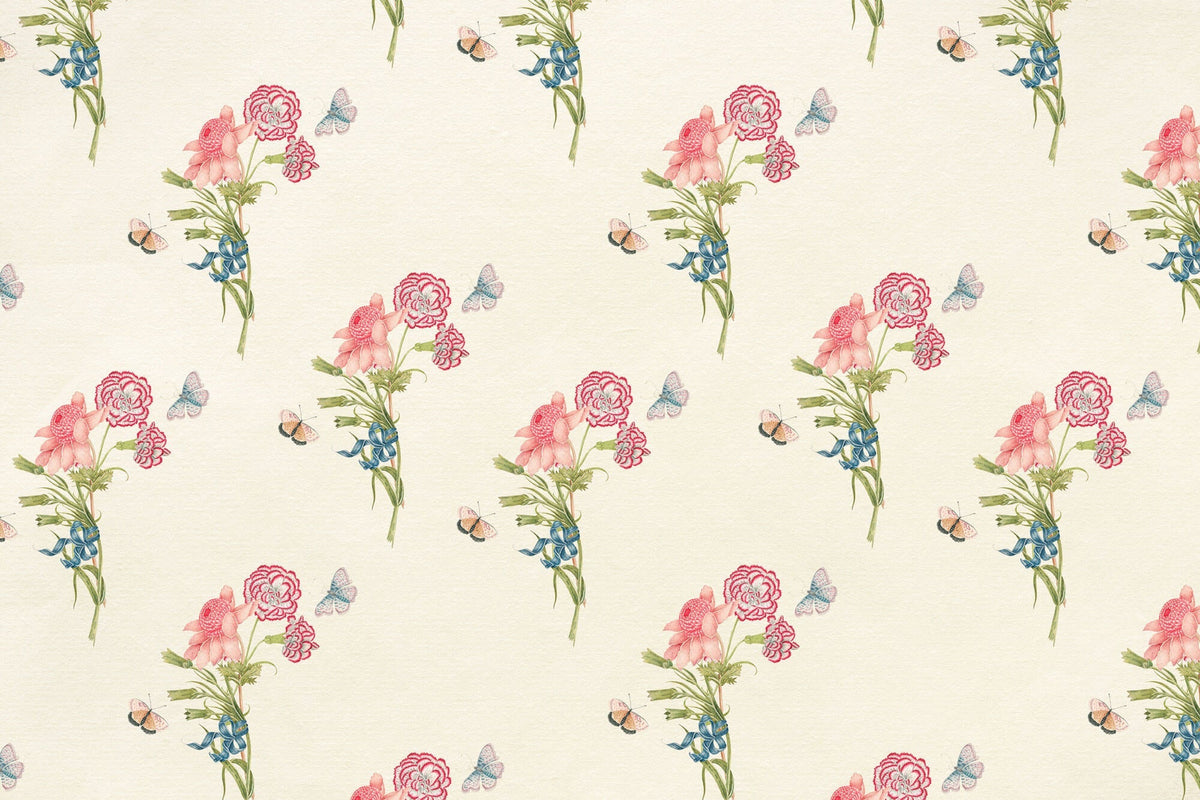 Tapet Personalizat Floral cu buchetele de flori si fluturi - SOFT BOUQUET PATTERN