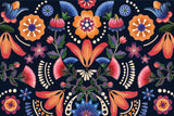 Tapet Personalizat Floral cu model floral de inspiratie tribala - TRIBAL FLOWERS
