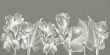 Tapet Personalizat Floral cu flori luminescente albe - LUMINESCENT FLOWERS