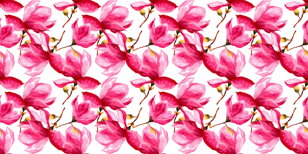 Fuchsia Magnolia Personalised Wallpaper