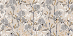 Soft Nude Flowers Personalised Wallpaper