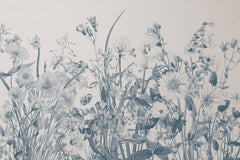 Tapet Personalizat Floral cu flori de camp in nuante albastrui - BLUE TINTED WILDFLOWERS