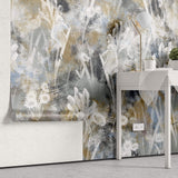Tapet Personalizat Floral cu elemente florale abstracte in nuante de bej - ABSTRACT PETALS II