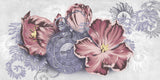 Tapet Personalizat Floral cu flori si un ceas vintage - WATCH FLOWERS