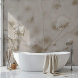 Fototapet Personalizat Floral cu floarea miresei in nuante sepia - SEPIA GYPSOPHILIA