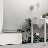 Tapet Personalizat Floral cu umbre florale pe un fundal gri-albastrui - SHADOWED FLOWERS
