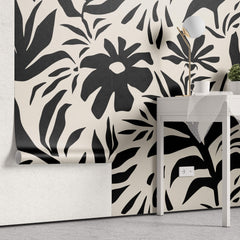 Tapet Personalizat Floral cu plante si flori ilustrate in stil minimalist - INKBOLT FLOWERS