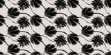 Black Flower Effect Personalised Wallpaper