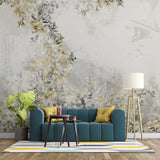 Tapet personalizat leaf cu frunze de pothos n'joy in contrast galben gri n'joy heaven