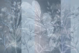 Tapet personalizat leaf cu frunze pe un fundal in nuante de albastru stone blue