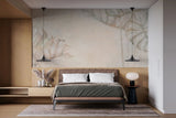 Tapet personalizat leaf cu frunze de monstera in nuante calde dreamy monstera