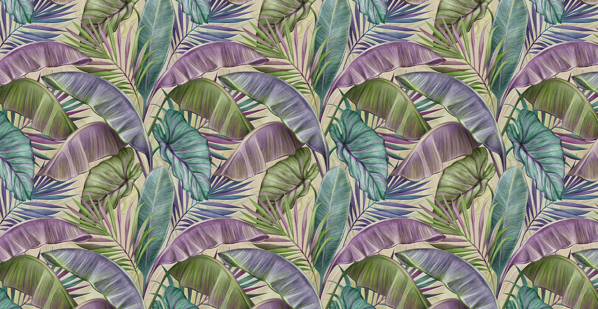 Purple Exotic Personalised Wallpaper