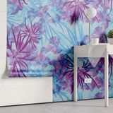 Tapet Personalizat Leaf cu frunze in culori vibrante de roz si albastru - TIE DYE LEAVES