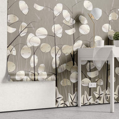 Tapet Personalizat Leaf cu copaci cu frunze sidefate - DECORATIVE PLANTS