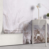 Tapet Personalizat Leaf cu frunze in nuante rozalii estompate - BRASSY PINK LEAVES