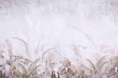 Tapet Personalizat Leaf cu frunze in nuante rozalii estompate - BRASSY PINK LEAVES