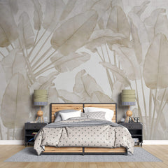 Tapet Personalizat Leaf cu frunze crem de bananier - COFFEE LEAVES