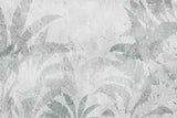 Tapet Personalizat Leaf cu frunze verzi estompate in fundal de vopsea decorativa texturat - GRUNGE SAGE