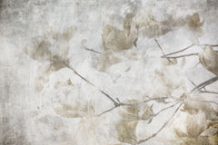 Tapet Personalizat Leaf cu crengi de magnolie vintage - GRUNGE MAGNOLIA
