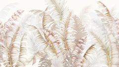 Tapet Personalizat Leaf cu frunze rozalii de palmier - DELIGHTING NATURE