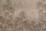 Tapet Personalizat Leaf cu frunze monstera in stil vintage - GRUNGE MONSTERA WALL
