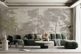 Tapet Personalizat Leaf cu palmieri bej intr-o textura embosata - EMBOSSED PALMS