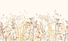 Tapet Personalizat Leaf cu frunze de bananier in nuante bej sepia - BEIGE CALADIUM