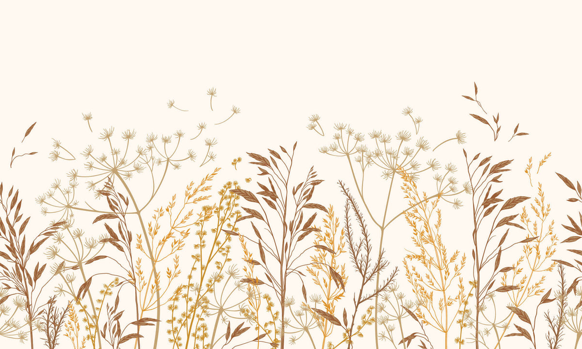 Tapet Personalizat Leaf cu frunze de bananier in nuante bej sepia - BEIGE CALADIUM