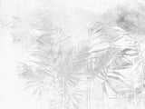Tapet Personalizat Leaf cu plante tropicale in nuante de gri - CALM ABSTRACT BAMBOO