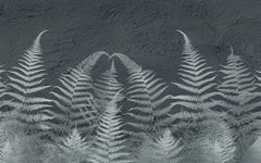 Tapet Personalizat Leaf cu frunze de feriga pe un fundal de stucco - STUCCO FERN