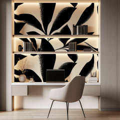 Tapet Personalizat Leaf cu frunze pictate in stil japonez - JAPANESE LEAVES