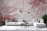 Tapet Personalizat Leaf cu frunze in nuante de roz - PLASTER PINK LEAF