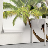 Tapet personalizat tropical cu palmier pe un fundal alb hawaii