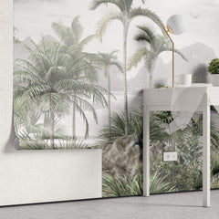 Tapet personalizat Tropical cu peisaj tropical aflat in ceata - TROPICAL PHILIPPINES