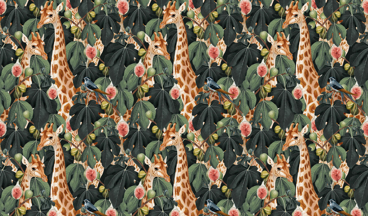 Fig Giraffe Personalised Wallpaper