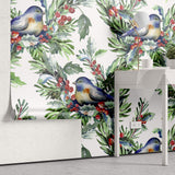 Tapet personalizat Tropical cu pasari si fructe - BIRDS AND BERRIES