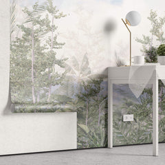 Tapet personalizat Tropical cu peisaj exotic natural - TROPICAL MOUNTAIN VIEW